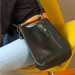 BOOZIE AND CO. Ménage bag Elegant Black Leather Shoulder Bag
